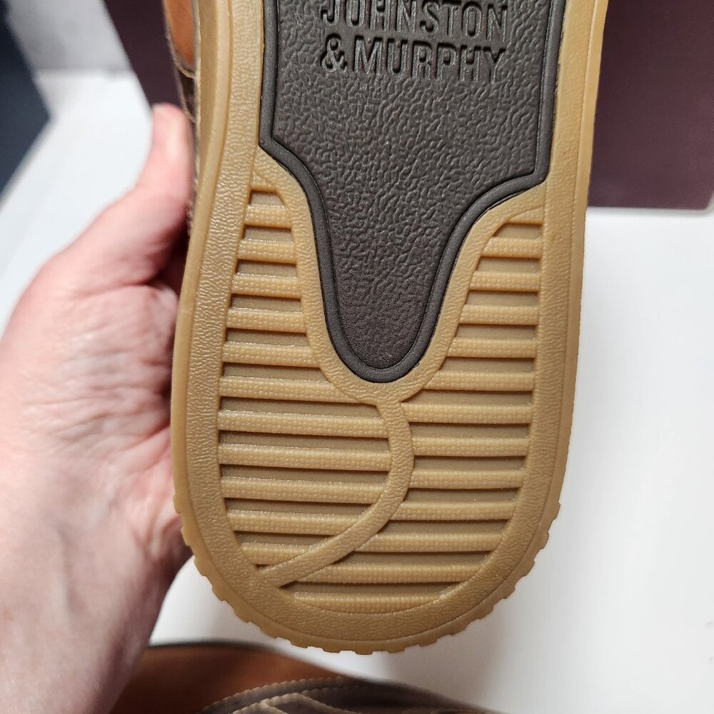 Johnston and Murphy Wallace Saddle Shoes Men's 9 M Chestnut Oiled Leather - Picture 5 of 16